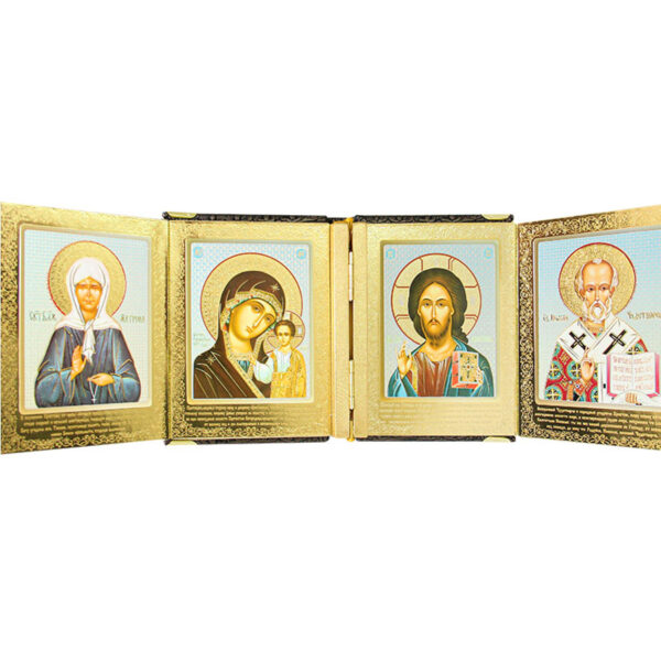 Складень четырехчастный, экокожа, мдф — изображение 2