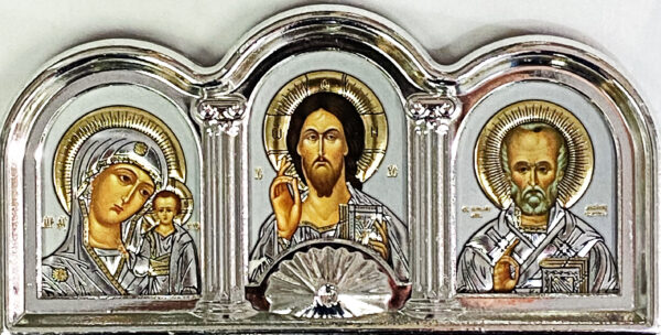 Икона автомобильная Тройник на пластике